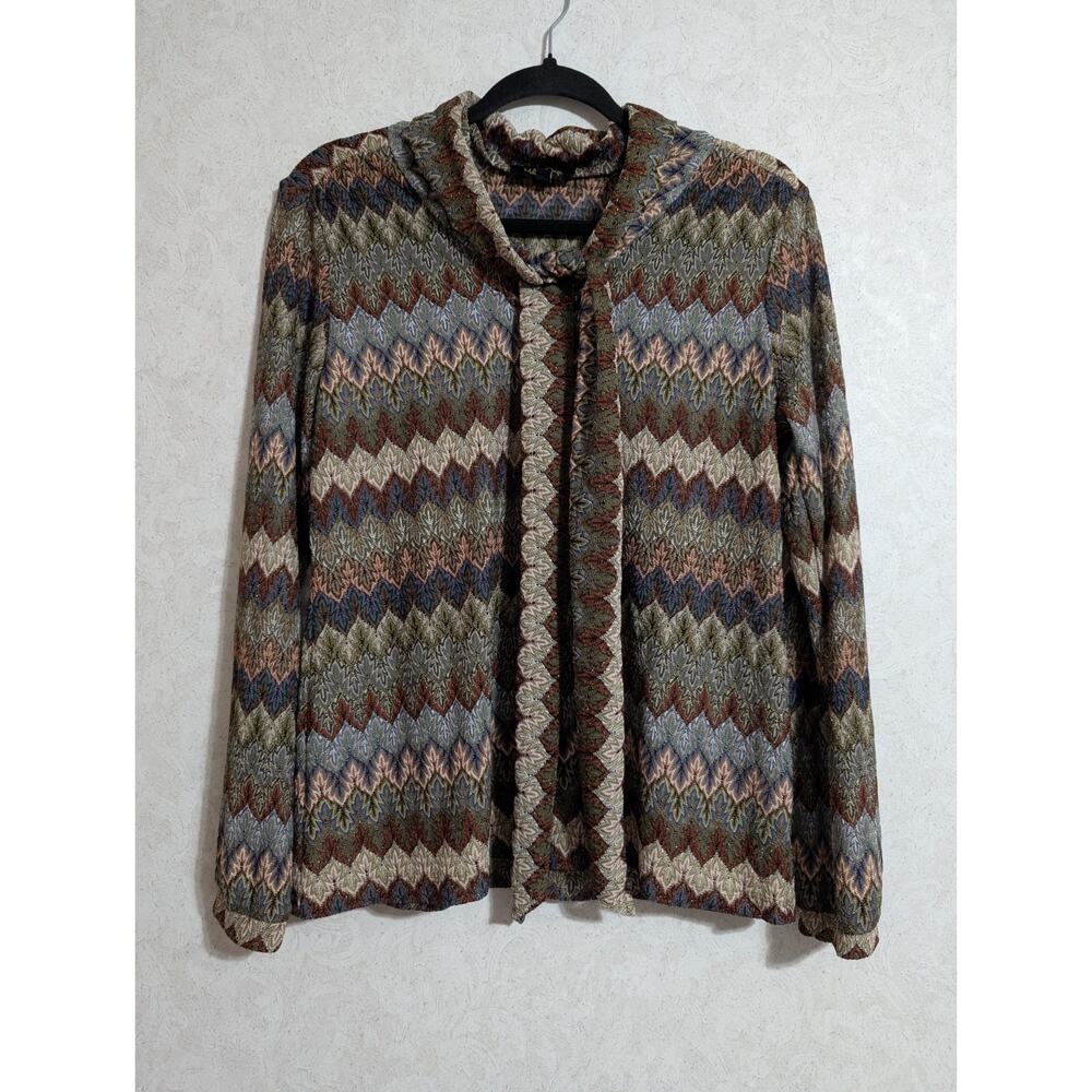 Melissa Paige Art To Wear Blouse Women's L Artsy Eclectic Bohemian Career